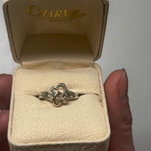 SILVER/ROSE GOLD RING